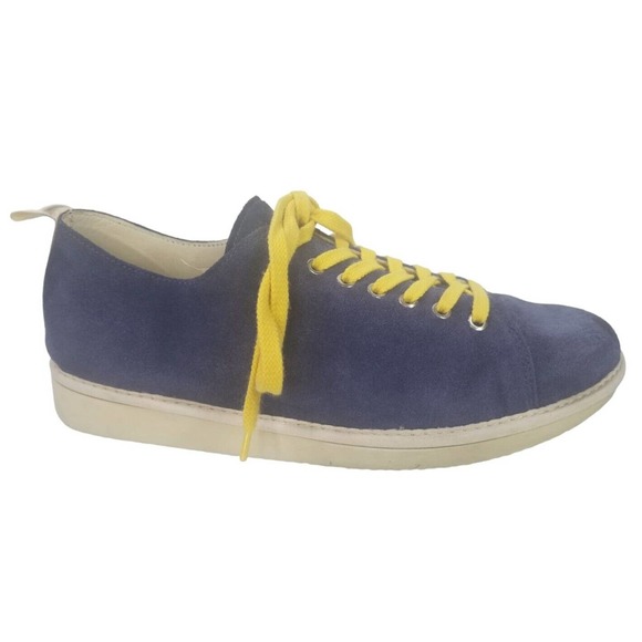 Panchic men's low sneakers LACE-UP SHOE MICROFIBRE, Size 12 Blue - Picture 4 of 15